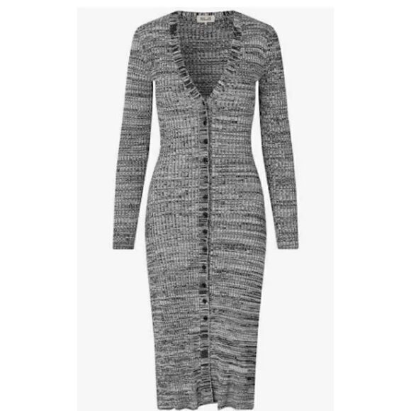 Baum und Pfergarten Cabriola Button-Up Sweater Dress in Black White Moulin NWT S - Picture 5 of 11